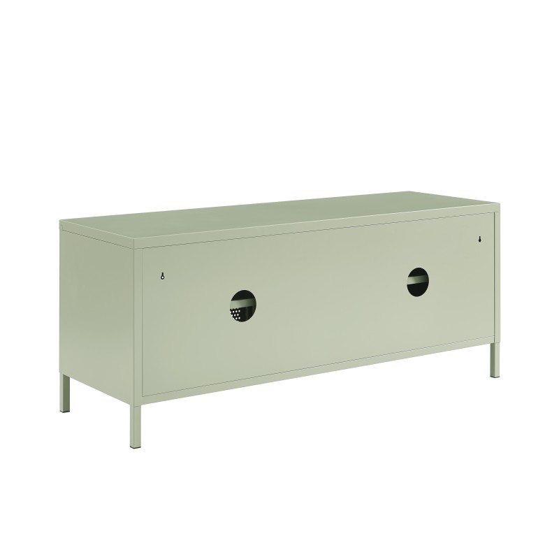 Meuble tv PANTONE métal vert amande 120cm