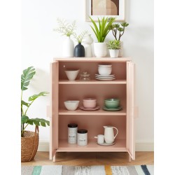 Credenza PANTONE in metallo rosa cipria a 2 ante 75 cm