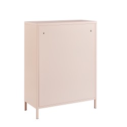 Credenza PANTONE in metallo rosa cipria a 2 ante 75 cm