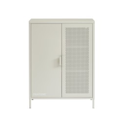 Sideboard PANTONE, sandbeiges Metall, 2 Türen, 75 cm