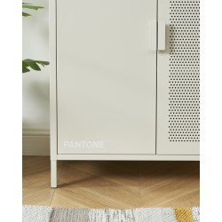 Sideboard PANTONE, sandbeiges Metall, 2 Türen, 75 cm