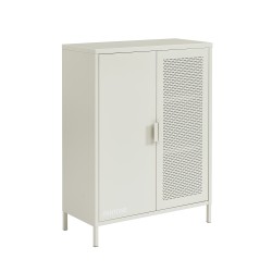 Sideboard PANTONE, sandbeiges Metall, 2 Türen, 75 cm