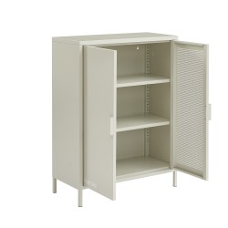 Sideboard PANTONE, sandbeiges Metall, 2 Türen, 75 cm
