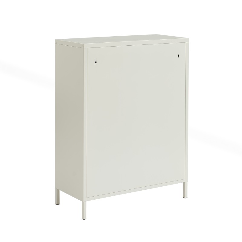 Sideboard PANTONE, sandbeiges Metall, 2 Türen, 75 cm