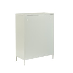 Buffet PANTONE beige sable portes en verre cannelé 75cm