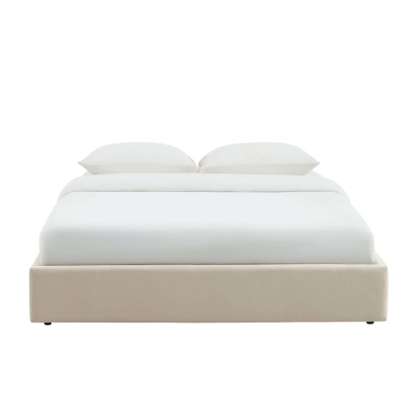 Letto contenitore IVY 160x200 tessuto beige rete inclusa