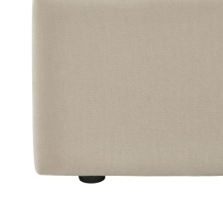 Lit coffre IVY 160x200 tissu beige sommier inclus
