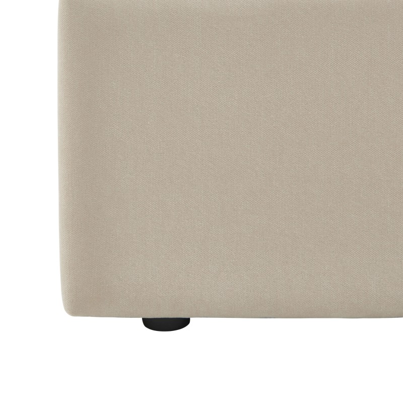 Lit coffre IVY 160x200 tissu beige sommier inclus