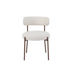 Lot de 2 chaises NOA tissu beige pied noyer