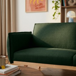 3-Sitzer-Sofa VESTA mit Ausziehfunktion, grün