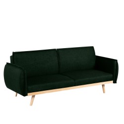 3-Sitzer-Sofa VESTA mit Ausziehfunktion, grün