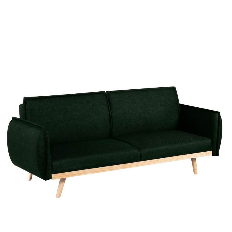 3-Sitzer-Sofa VESTA mit Ausziehfunktion, grün