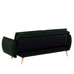 3-Sitzer-Sofa VESTA mit Ausziehfunktion, grün