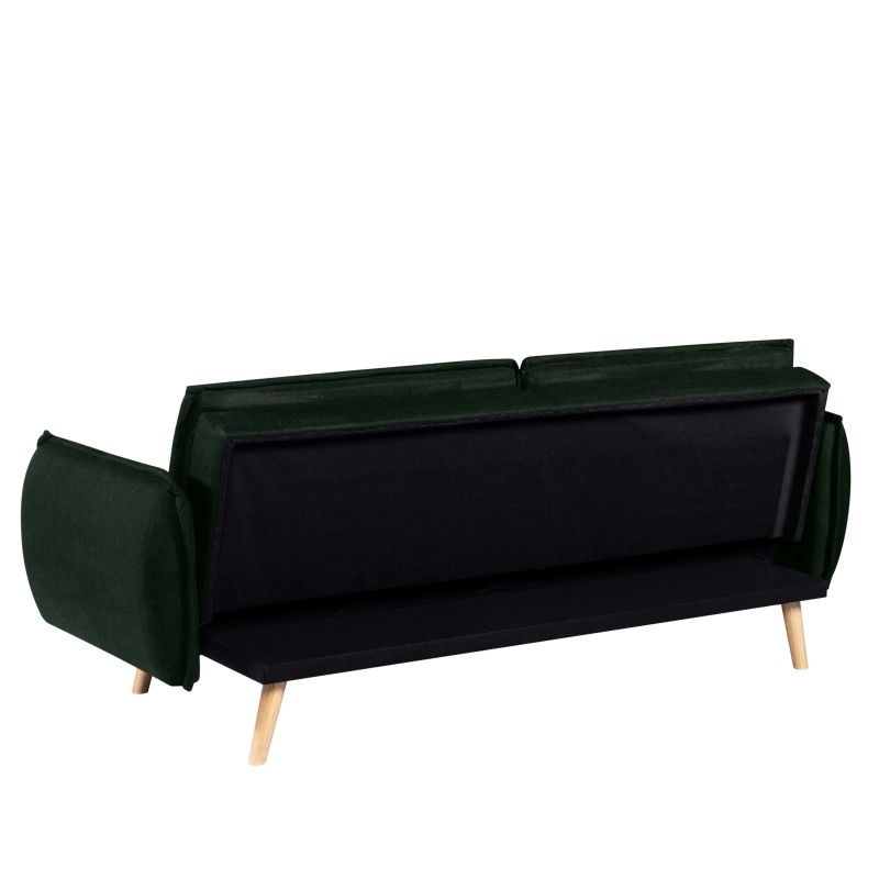 3-Sitzer-Sofa VESTA mit Ausziehfunktion, grün
