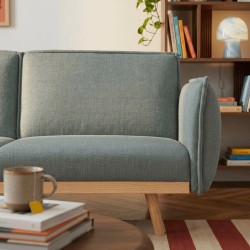 3-Sitzer-Sofa VESTA, rechts, hellgrüner Stoff