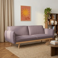 3-Sitzer-Sofa VESTA, rechts, aus violettem Stoff