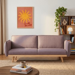 3-Sitzer-Sofa VESTA, rechts, aus violettem Stoff
