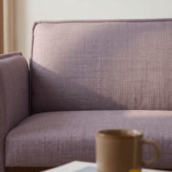 3-Sitzer-Sofa VESTA, rechts, aus violettem Stoff