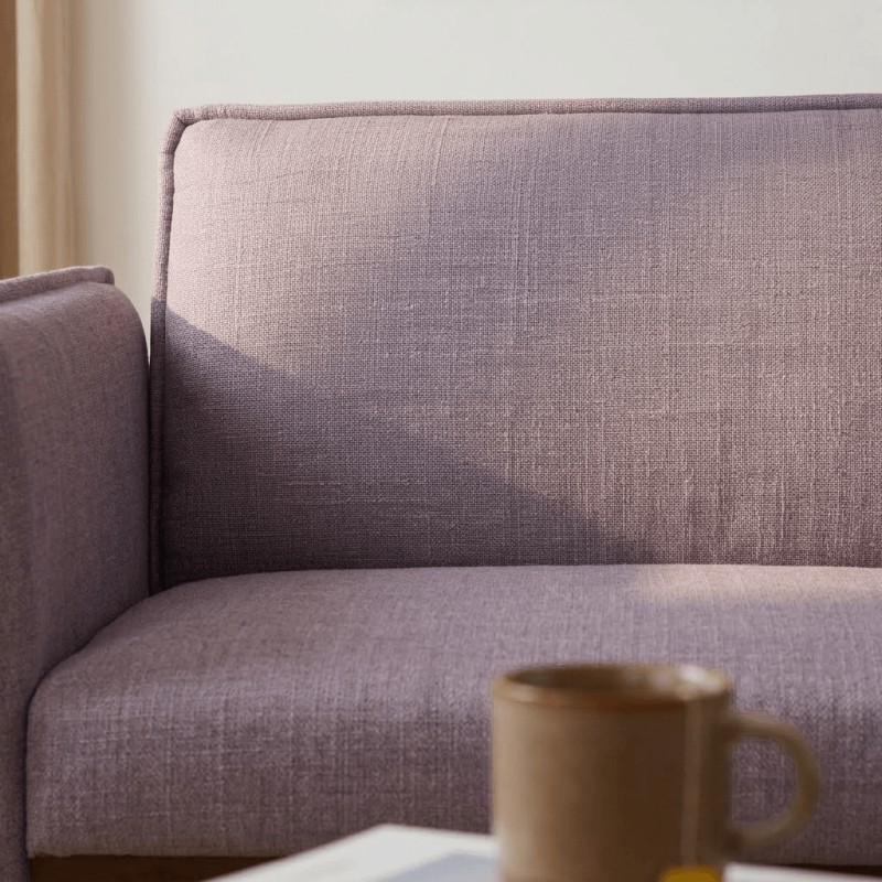 3-Sitzer-Sofa VESTA, rechts, aus violettem Stoff