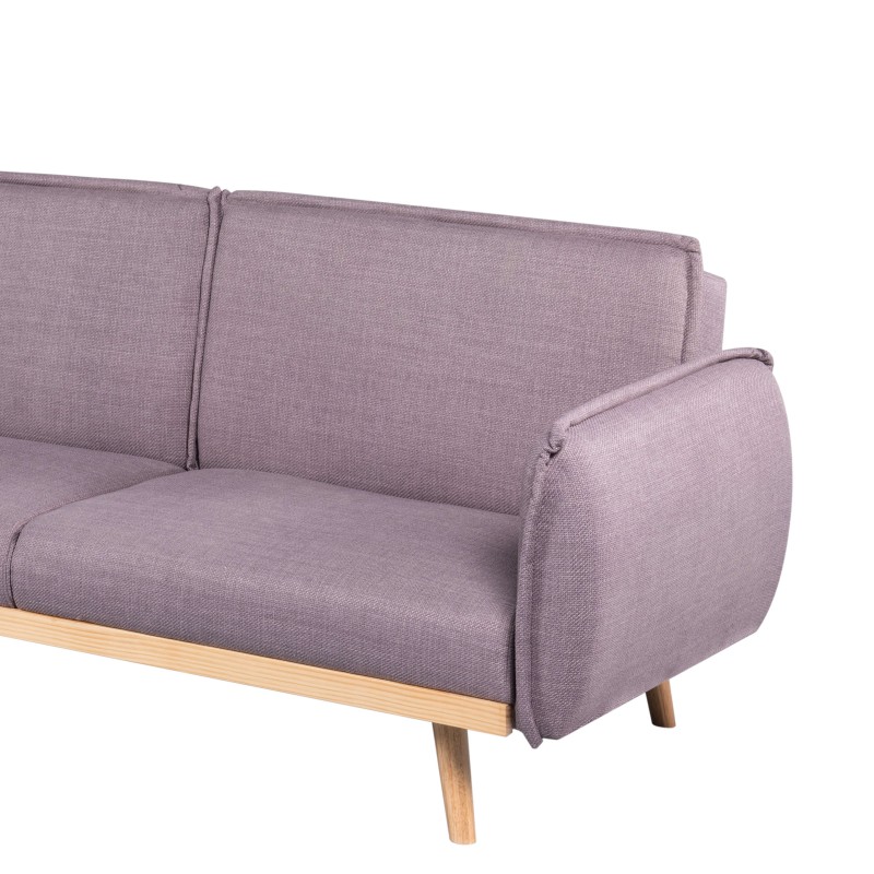 3-Sitzer-Sofa VESTA, rechts, aus violettem Stoff