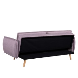 3-Sitzer-Sofa VESTA, rechts, aus violettem Stoff
