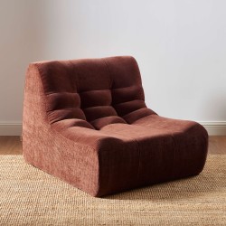 Poltroncina modulare JANIS a 1 posto in velluto bordeaux