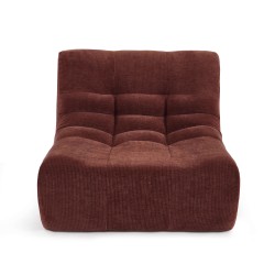 Poltroncina modulare JANIS a 1 posto in velluto bordeaux