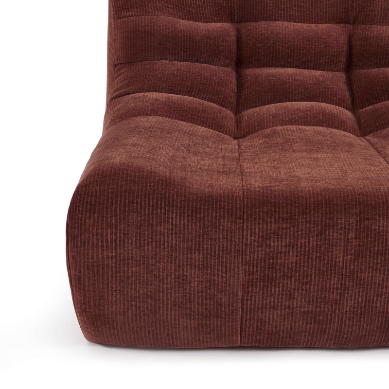 Poltroncina modulare JANIS a 1 posto in velluto bordeaux