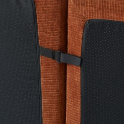Chauffeuse d'angle JANIS modulable 1 place velours terracotta