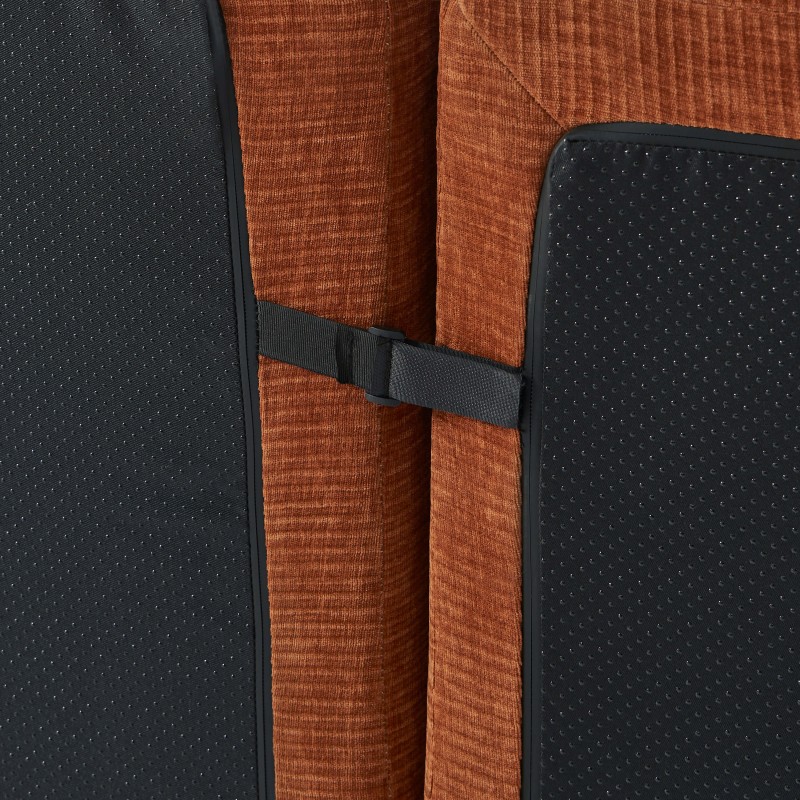 Chauffeuse d'angle JANIS modulable 1 place velours terracotta