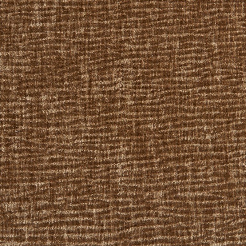 Canapé droit fixe NIKKI 2 places velours texturé marron