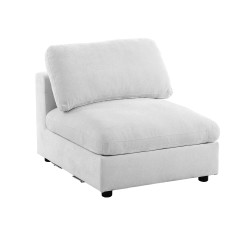 Canapé d'angle MIZAR fixe tissu gris 4 places