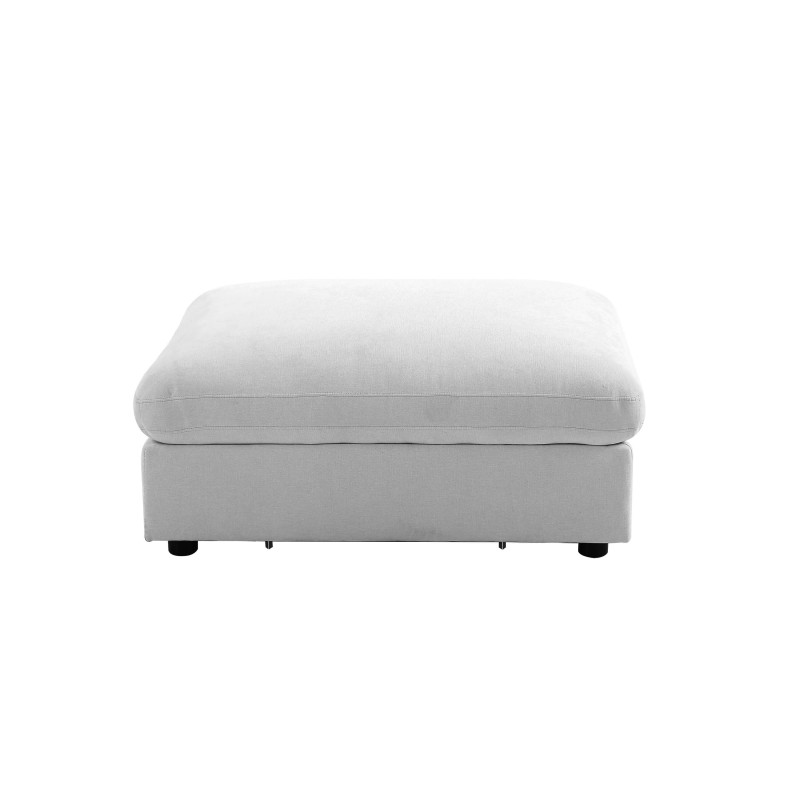 Canapé d'angle MIZAR fixe tissu gris 4 places