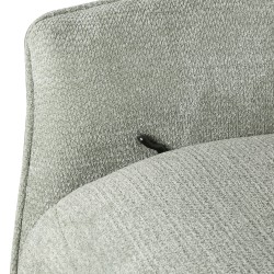 Fauteuil relax manuel RIGEL avec ottoman tissu vert 1 place