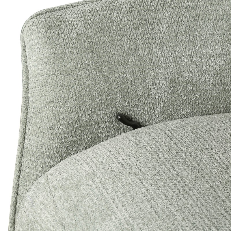 Fauteuil relax manuel RIGEL avec ottoman tissu vert 1 place