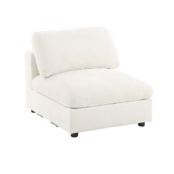 Canapé d'angle MIZAR fixe tissu beige 4 places