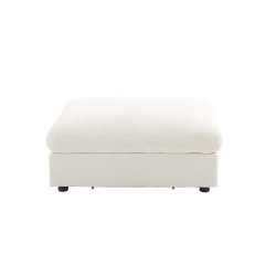 Canapé d'angle MIZAR fixe tissu beige 4 places