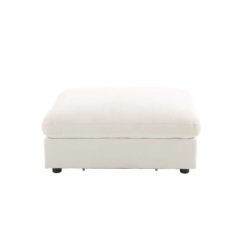 Canapé d'angle MIZAR fixe tissu beige 4 places