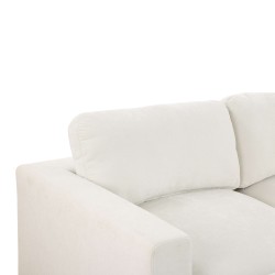 Canapé d'angle MIZAR fixe tissu beige 4 places