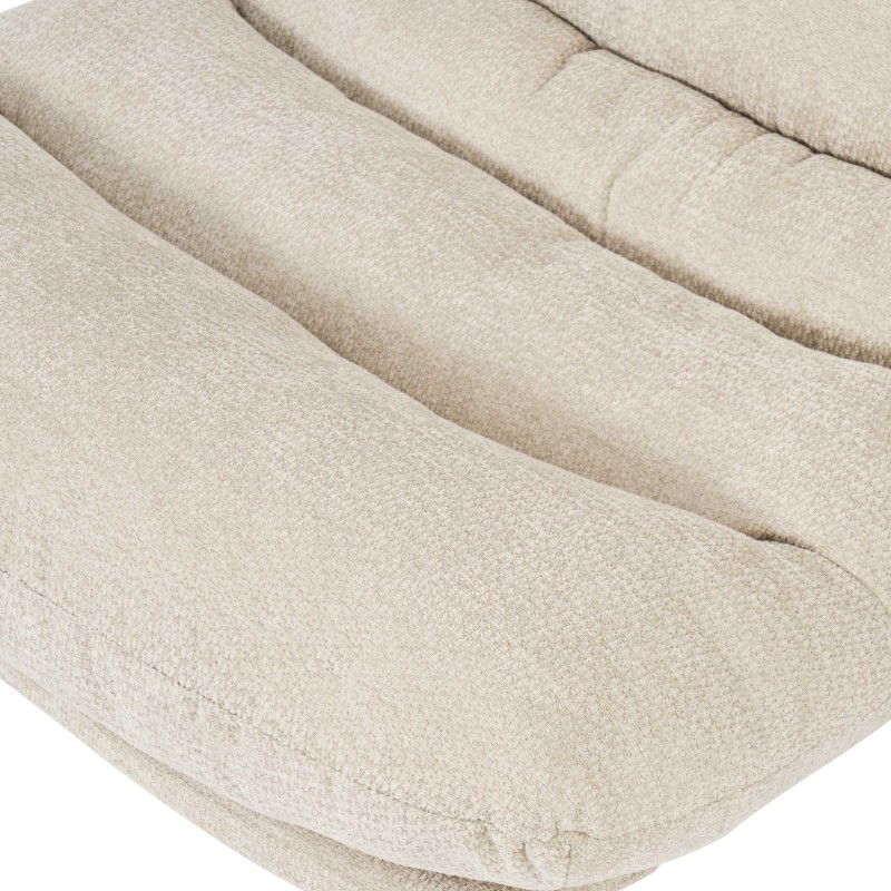 Fauteuil THEMIS avec ottoman tissu blanc 1 place