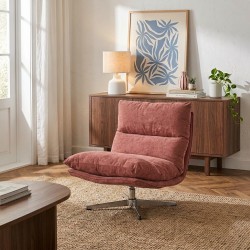 Fauteuil HYGEA tissu terracotta 1 place