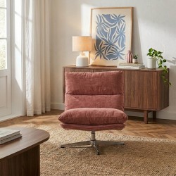 Fauteuil HYGEA tissu terracotta 1 place