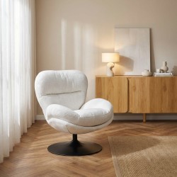 Fauteuil CERES tissu beige 1 place