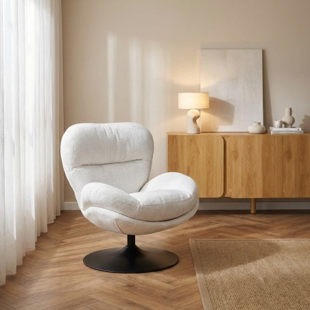 Fauteuil CERES tissu beige 1 place