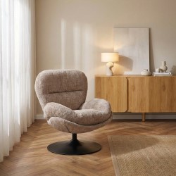 Fauteuil CERES tissu gris 1 place