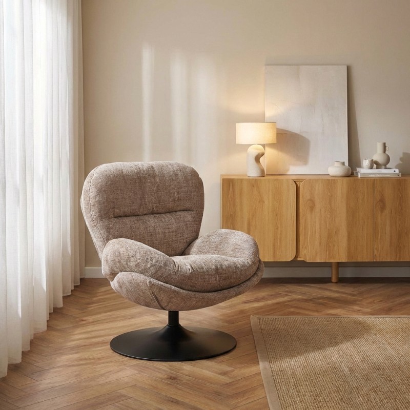 Fauteuil CERES tissu gris 1 place