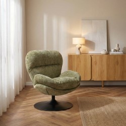 Fauteuil CERES tissu vert 1 place