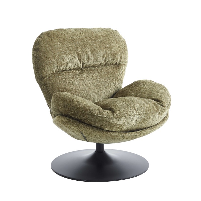 Fauteuil CERES tissu vert 1 place