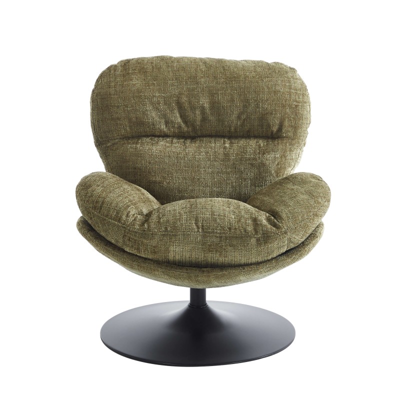 Fauteuil CERES tissu vert 1 place