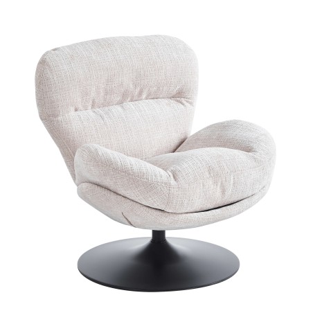 Fauteuil CERES tissu taupe 1 place